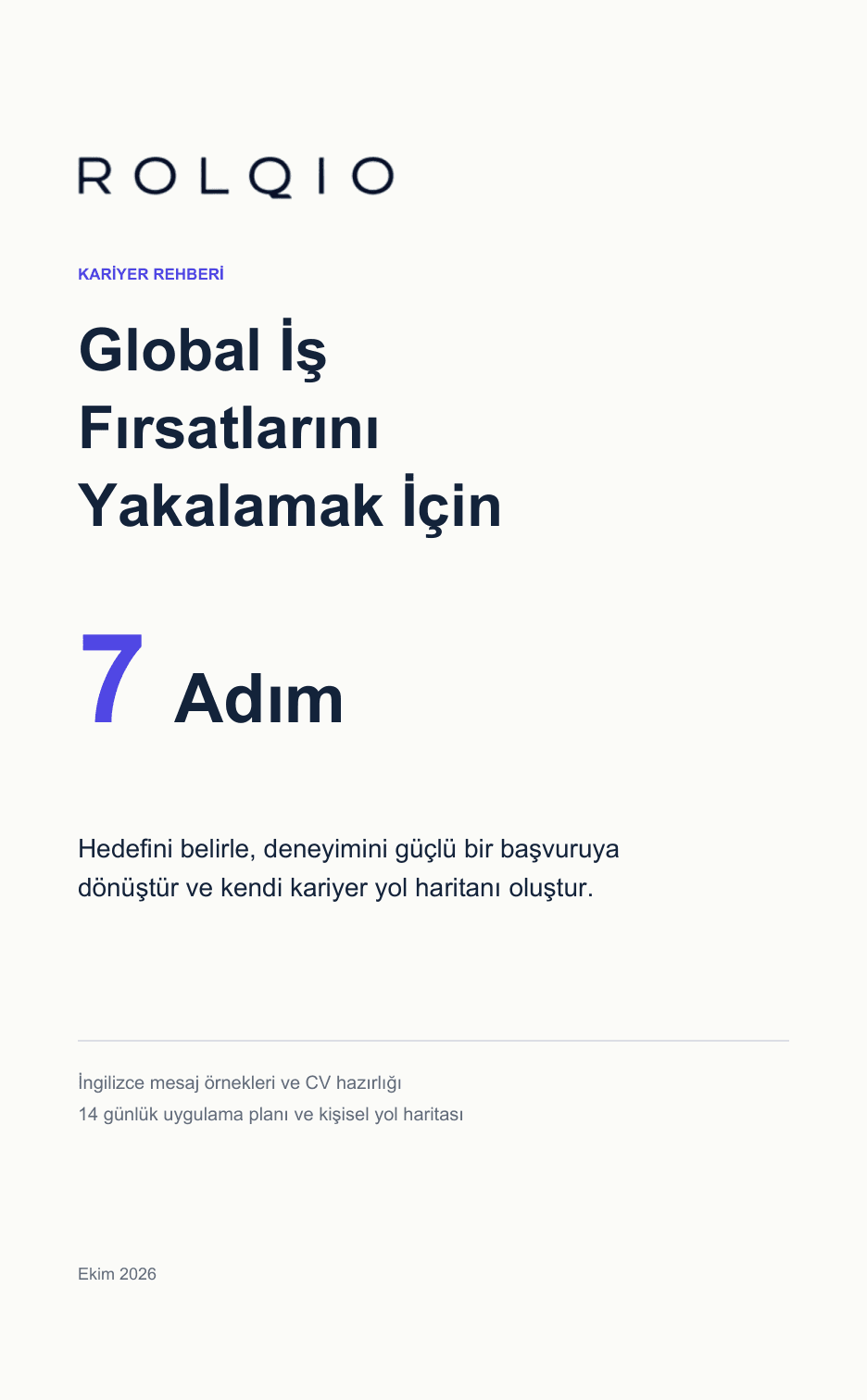 Global İş Fırsatlarını Yakalamak İçin 7 Adım e-kitabının kapağı